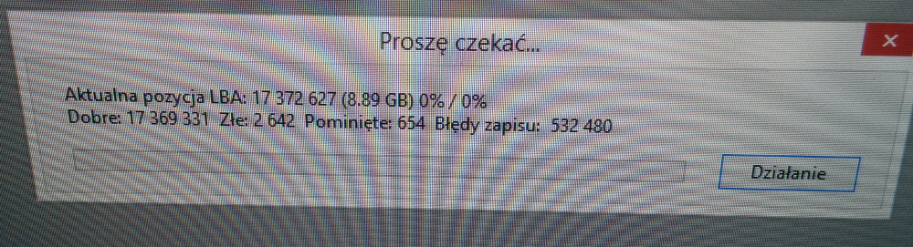 Postęp programu DMDE
