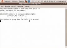 Wyłączanie komputera o danej godzinie w Ubuntu